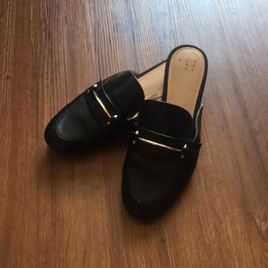 Women’s Backless Black Loafers
